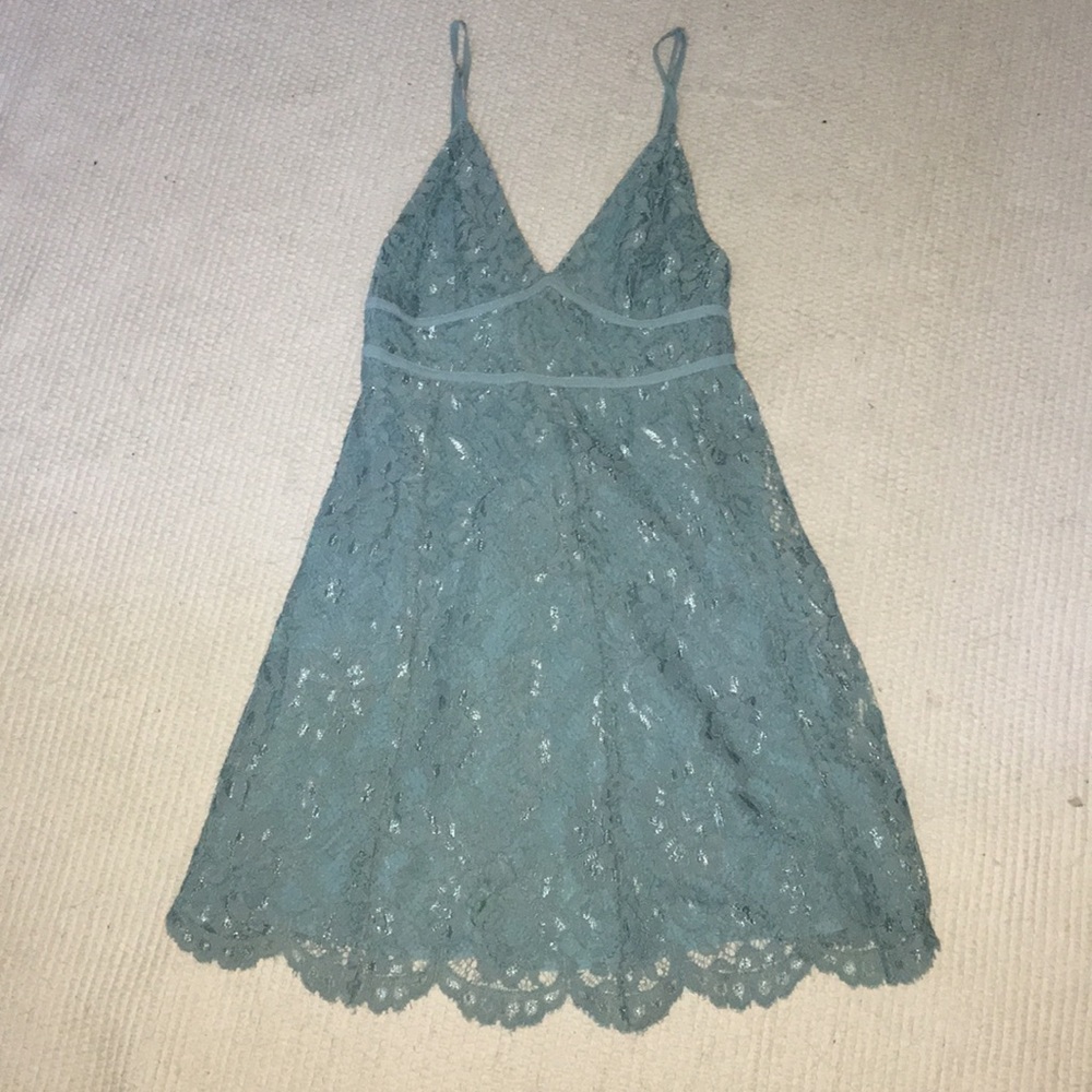 Light teal lace dress